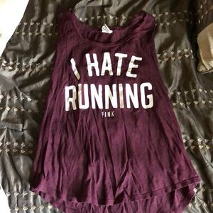 VS PINK “I hate running” tank